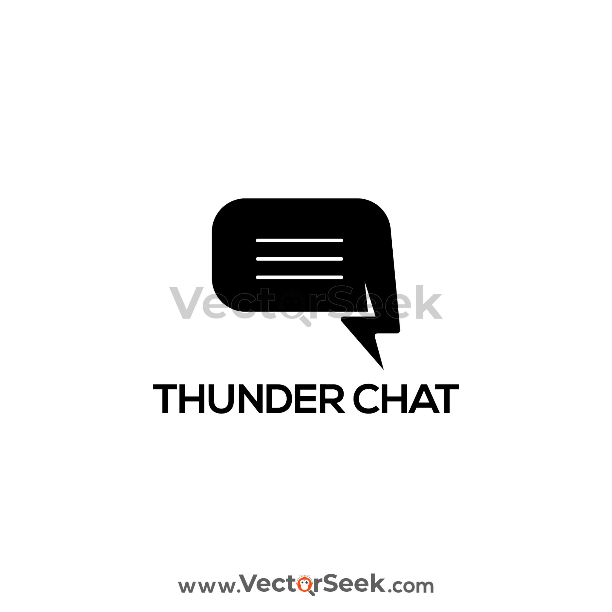 Thunder Chat Logo Template - (.Ai .PNG .SVG .EPS Free Download)