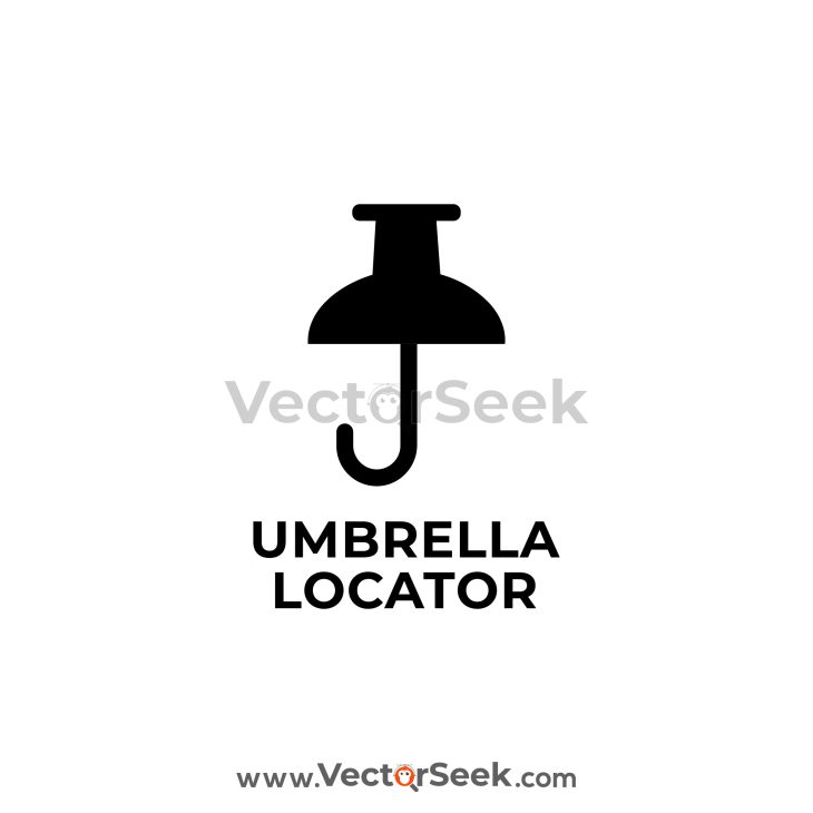 Umbrella Locator Logo Template (.Ai .PNG .SVG .EPS Free Download)