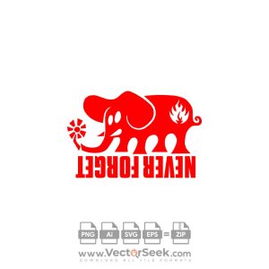 Black Label Elephant Logo Vector