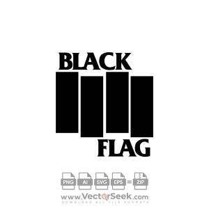 Black flag band Logo Vector