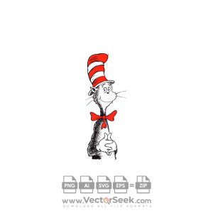 Cat in the Hat Logo Vector