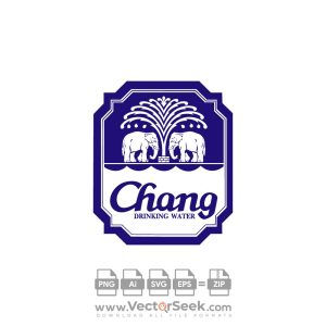 Chang Drinking Water Logo Vector