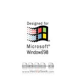 Designed for Microsoft Windows 98 Logo Vector