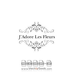 Jadore Les Fleurs Logo Vector