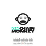 On Chain Monkey Logo Vector