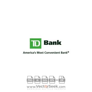 TD Bank With Tagline Logo Vector