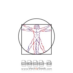 Vitruvian Man Logo Vector