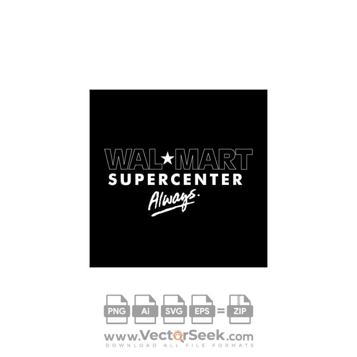 Walmart Supercenter Always Logo Vector