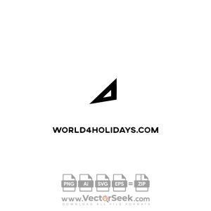 World 4 Holidays Logo Vector