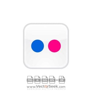 Flickr button Logo Vector