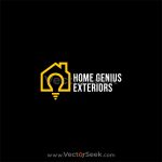 Home Genius Exterior Logo Template