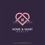 Home & Heart Realty Logo Template