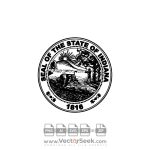 Indiana State Seal Logo Vector