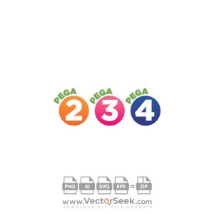 Pega 2 3 4 Loteria Logo Vector