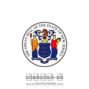 The Great Seal of the State of New Jersey Logo Vector