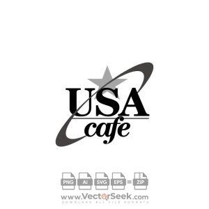 USA Cafe Logo Vector