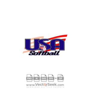 USA Softball Logo Vector