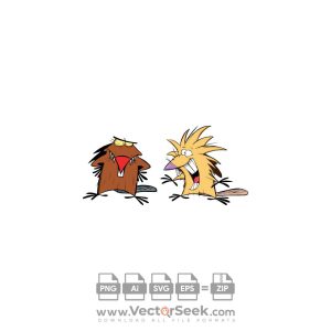 2 Angry Beavers Logo Vector