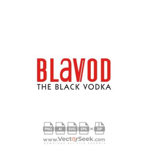 Blavod Black Vodka Logo Vector