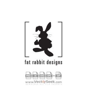Fat Rabbit Designs Logo Vector