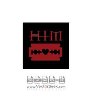 Heart Razorblade Logo Vector