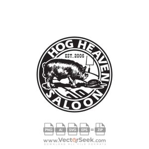 Hog Heaven Saloon Logo Vector