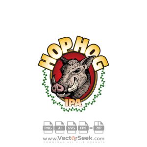 Hop Hog IPA Logo Vector