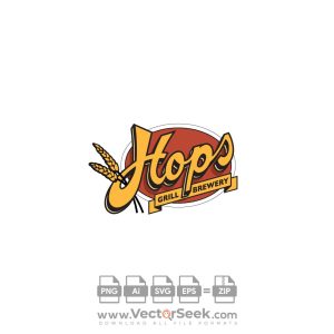 Hops Grill & Brewery Logo Vector