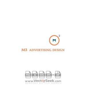 M3 Advertising Design Logo Vector