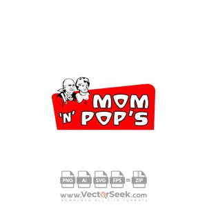 Mom ‘n’ Pops Logo Vector