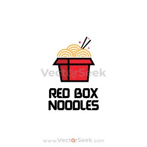 Red Box Noodles Logo Template 01