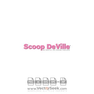 Scoop DeVille Ice Cream Parlour Logo Vector