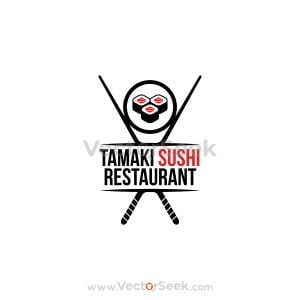 Tamaki Sushi Restaurant Logo Template 01