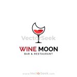 Wine Moon Bar & Restaurant Logo Template