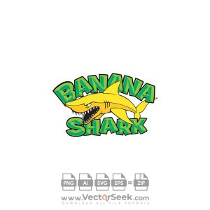 Banana Shark Logo Vector