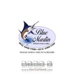 Blue Marlin Cafe Logo Vector