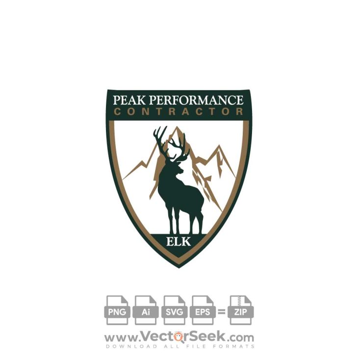 Elk Peak Performance Contractor Logo Vector