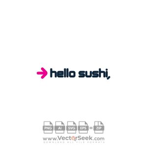 Hello Sushi Logo Vector