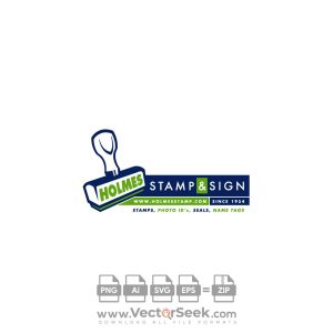 Holmes Stamp & Sign Logo Vector