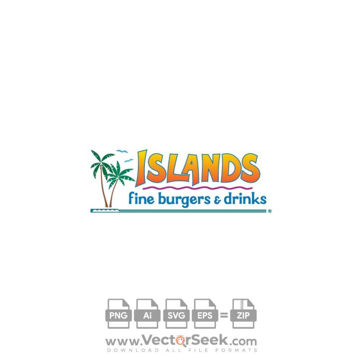 Islands Restaurant Logo Vector