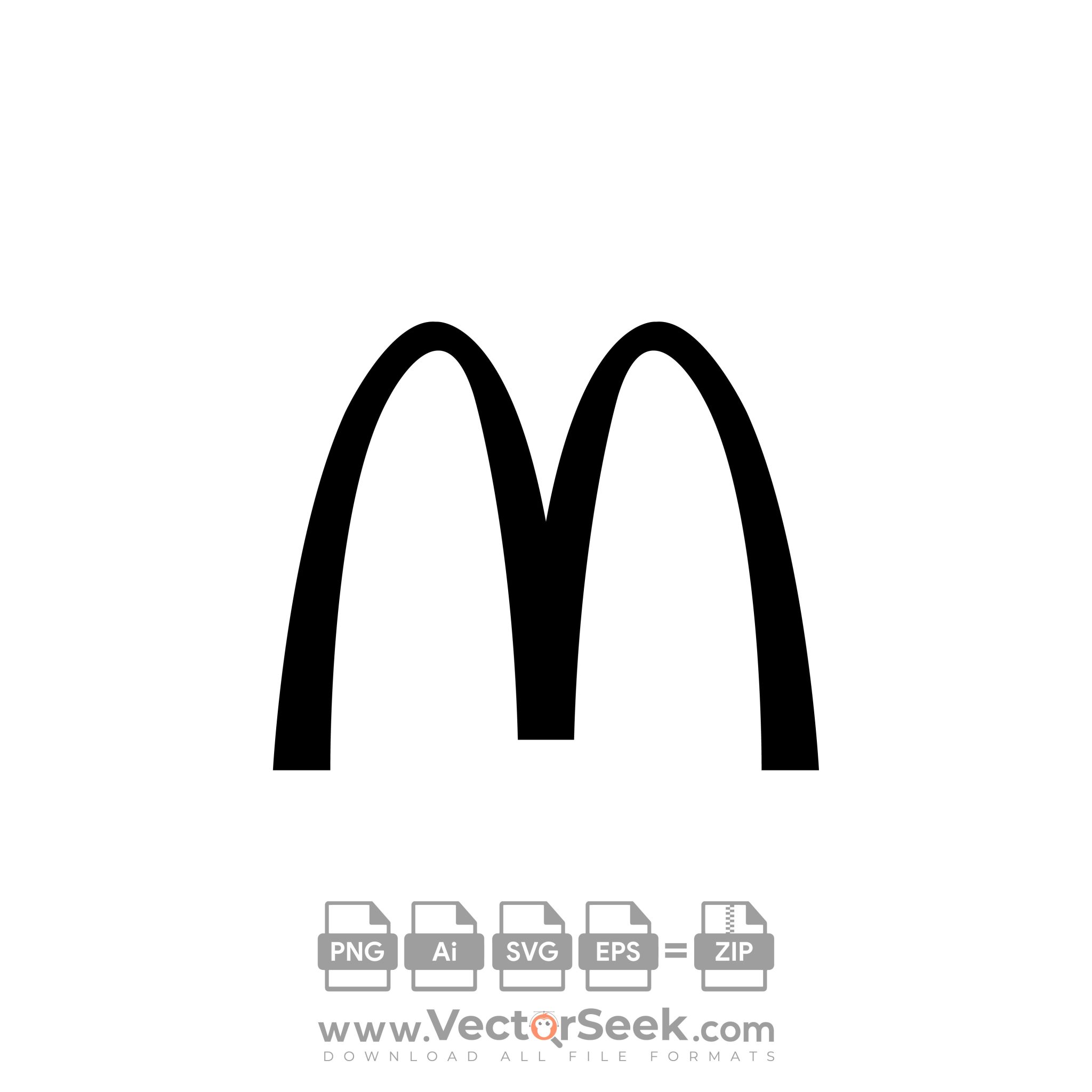 Логотип макдональдс чб