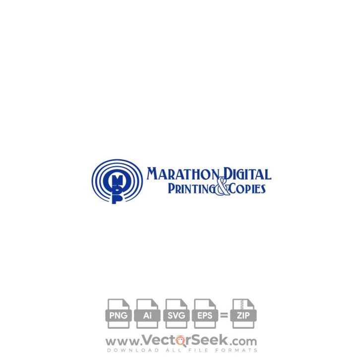 Marathon Digital Printing Logo Vector