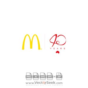 McDonald’s in Australia 40 Years Logo Vector 01