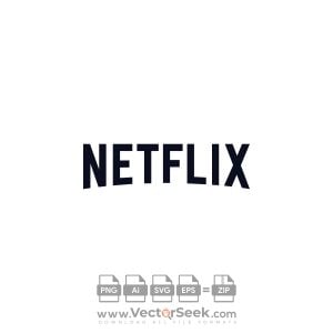 Netflix Black Text Logo Vector