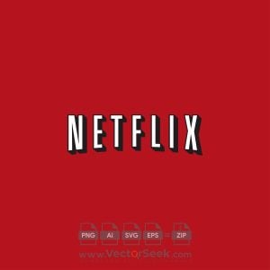 Netflix Red Backgroud Logo Vector