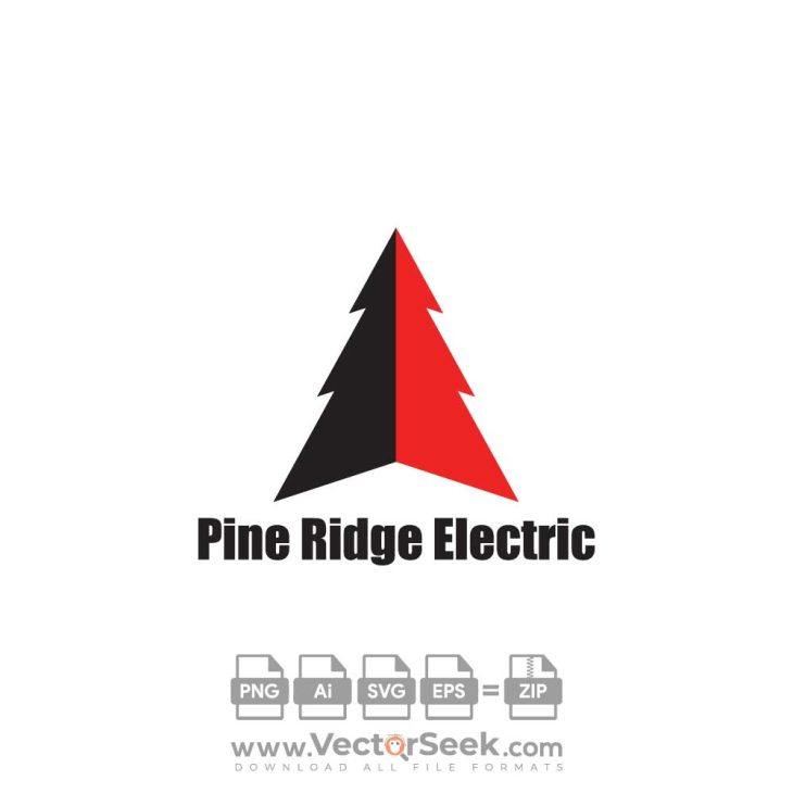 Pine Ridge Electric Logo Vector