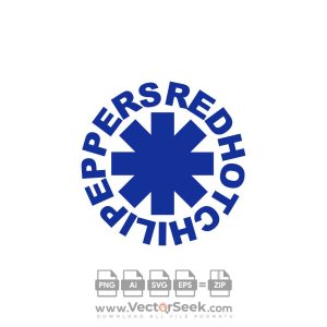 Red Hot Chili Peppers Logo Vector In Blue