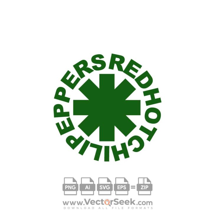 Red Hot Chili Peppers Logo Vector In Green