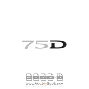 Tesla 75D Logo Vector 01