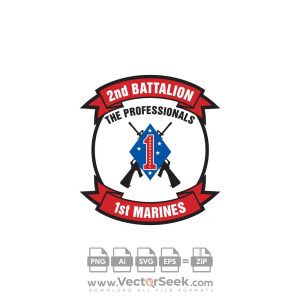 2nd Battalion 1st Marine Regiment USMC Logo Vector